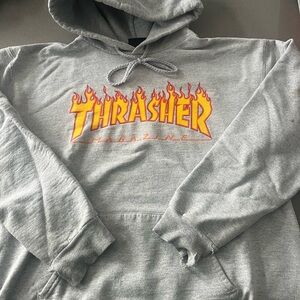 Thrasher Gray Hoodie Size Small